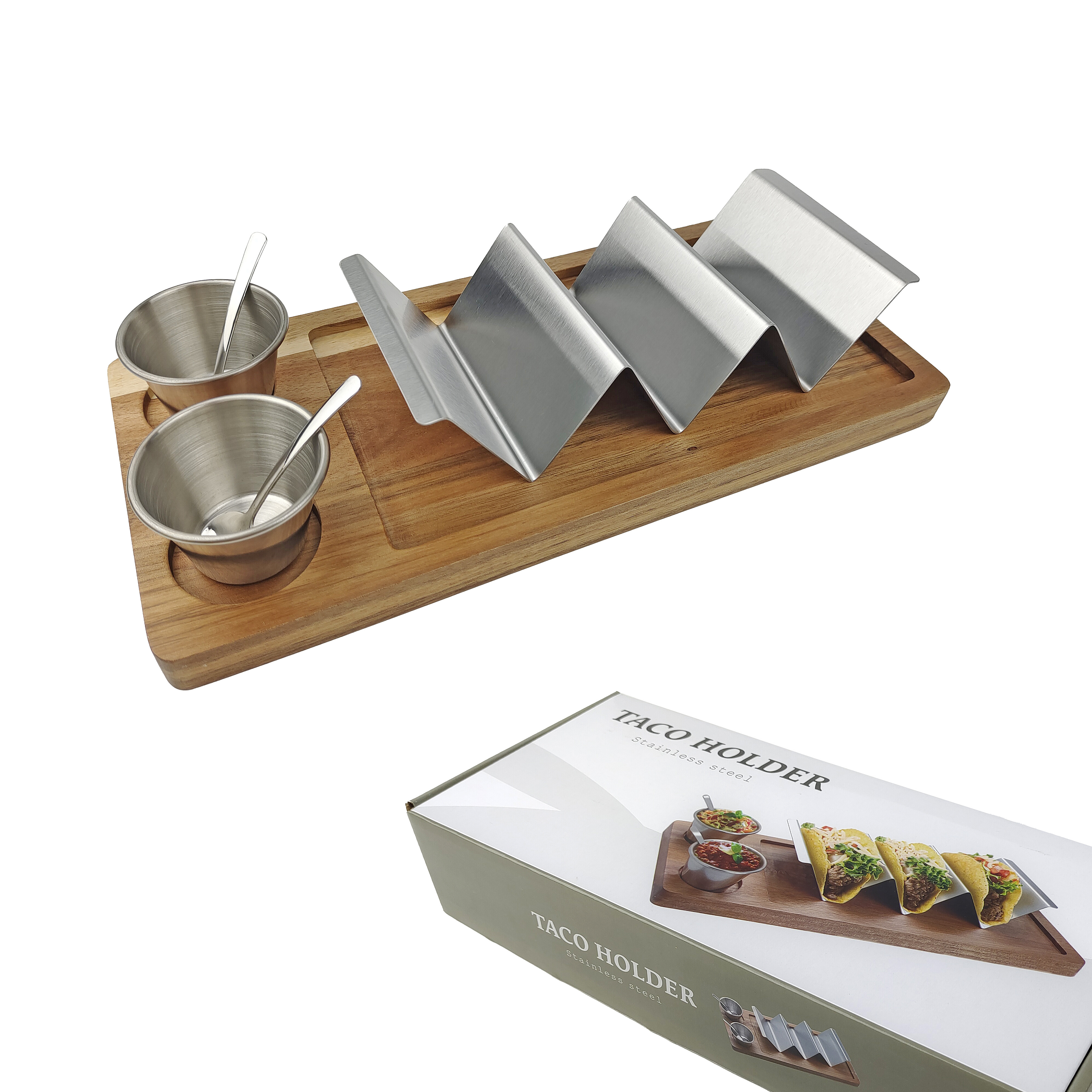 kitchen accessories 4 in 1 taco holder stand stainless pancakes frame set