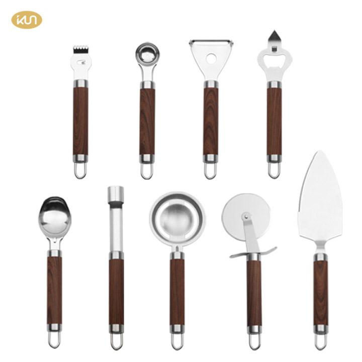 2022 Wholesale 9 Pieces Smart Kitchen Gadgets Tools Stainless Steel Vegetable Fruits Tools Set Life Hack Gadgets Sets