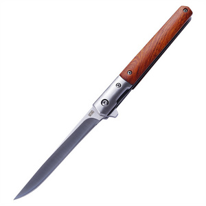 wholesale knife making supplies Fashion small Bowie Wooden fixed blade survival knife