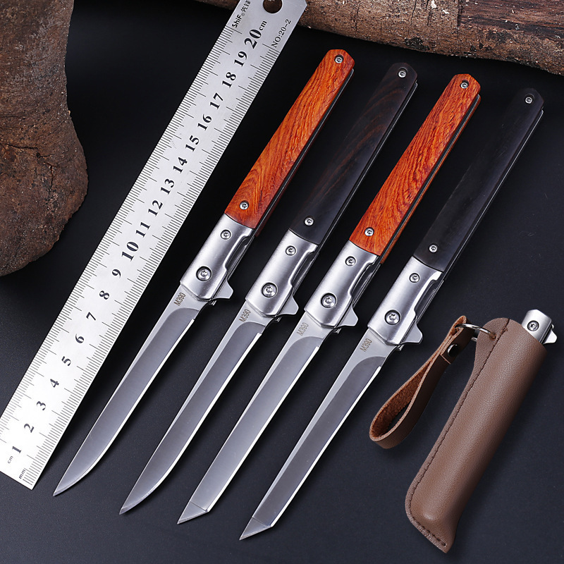 wholesale knife making supplies Fashion small Bowie Wooden fixed blade survival knife