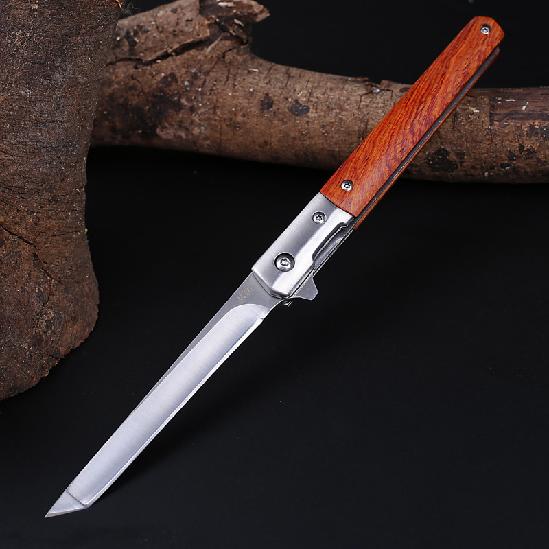 wholesale knife making supplies Fashion small Bowie Wooden fixed blade survival knife