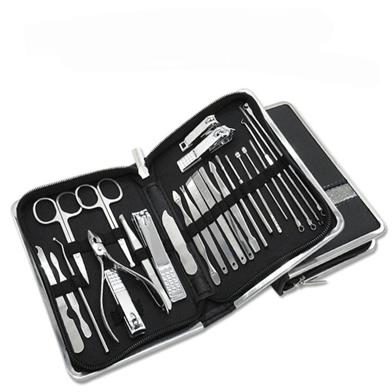 Set Professional Nail Clipper Kit 26 Pieces Stainll Professional Flexible Movable Tools Kits Nail Beauty Tool Set