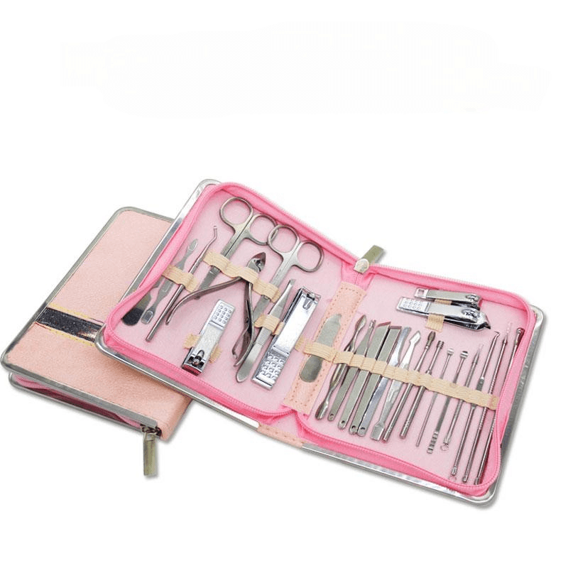 Set Professional Nail Clipper Kit 26 Pieces Stainll Professional Flexible Movable Tools Kits Nail Beauty Tool Set