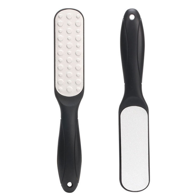 Xugao 304 Stainless Steel Pedicure Black Double-Sided Foot File Scraper for Wet and Dry Feet