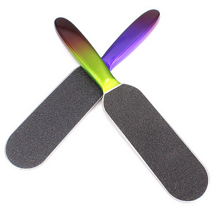 Professional Manufacturer Colorful Handle Callus Removal Replaceable Sandpaper Foot File Stainless Steel Foot File For Pedicure