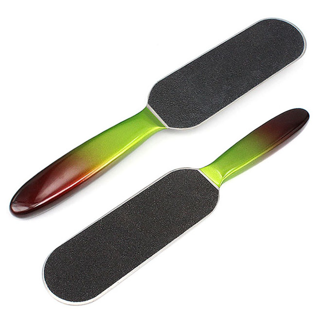 Professional Manufacturer Colorful Handle Callus Removal Replaceable Sandpaper Foot File Stainless Steel Foot File For Pedicure