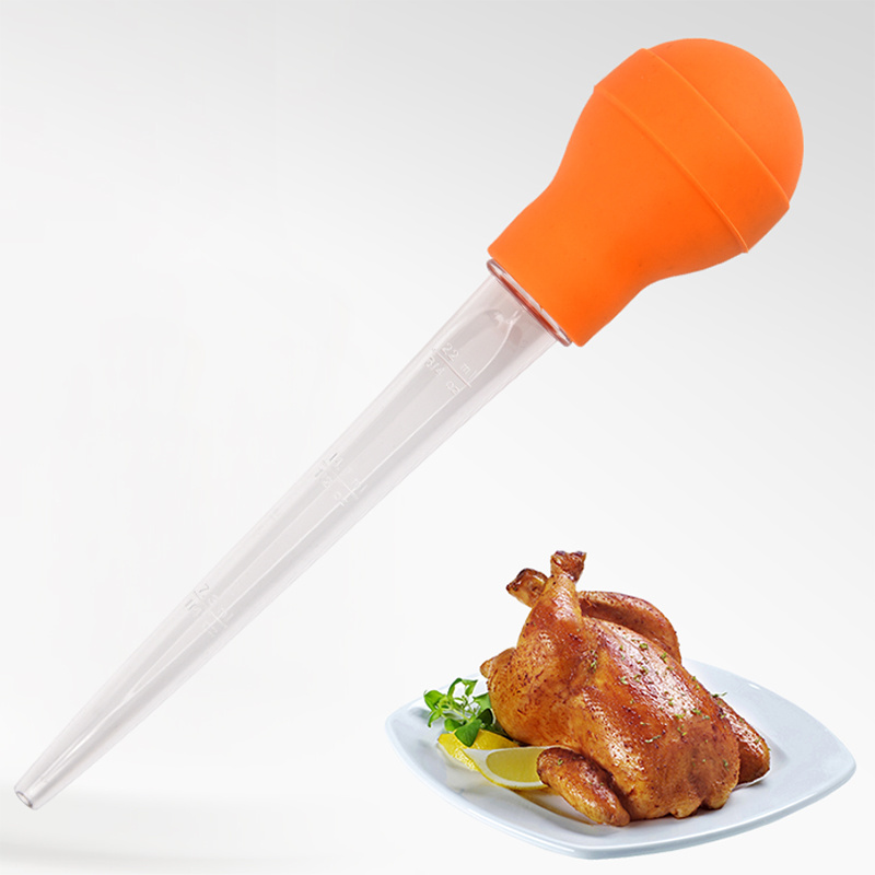 Hot turkey meat seasoning needle silicone pump dressing drip oil food baster dispenser barbecue sauce syringe