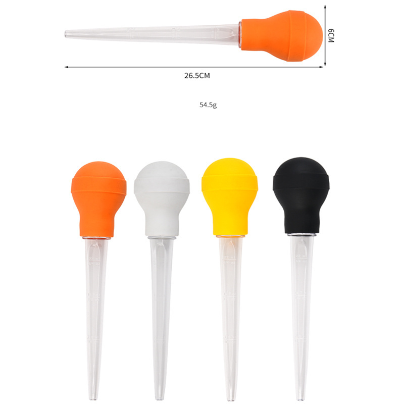 Hot turkey meat seasoning needle silicone pump dressing drip oil food baster dispenser barbecue sauce syringe