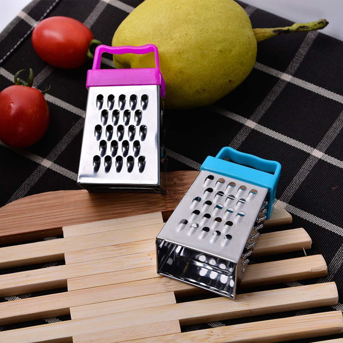 kitchen accessories manual grater 3 Inches 4 Side Multi-Function Stainless Steel Fruits Vegetables Cheese Ginger Mini box Grater