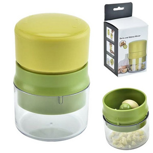 multifunctional Dishwasher Safe kitchen accessories Crusher Mincer Chopper with Storage Container Peanut Walnut Garlic Press