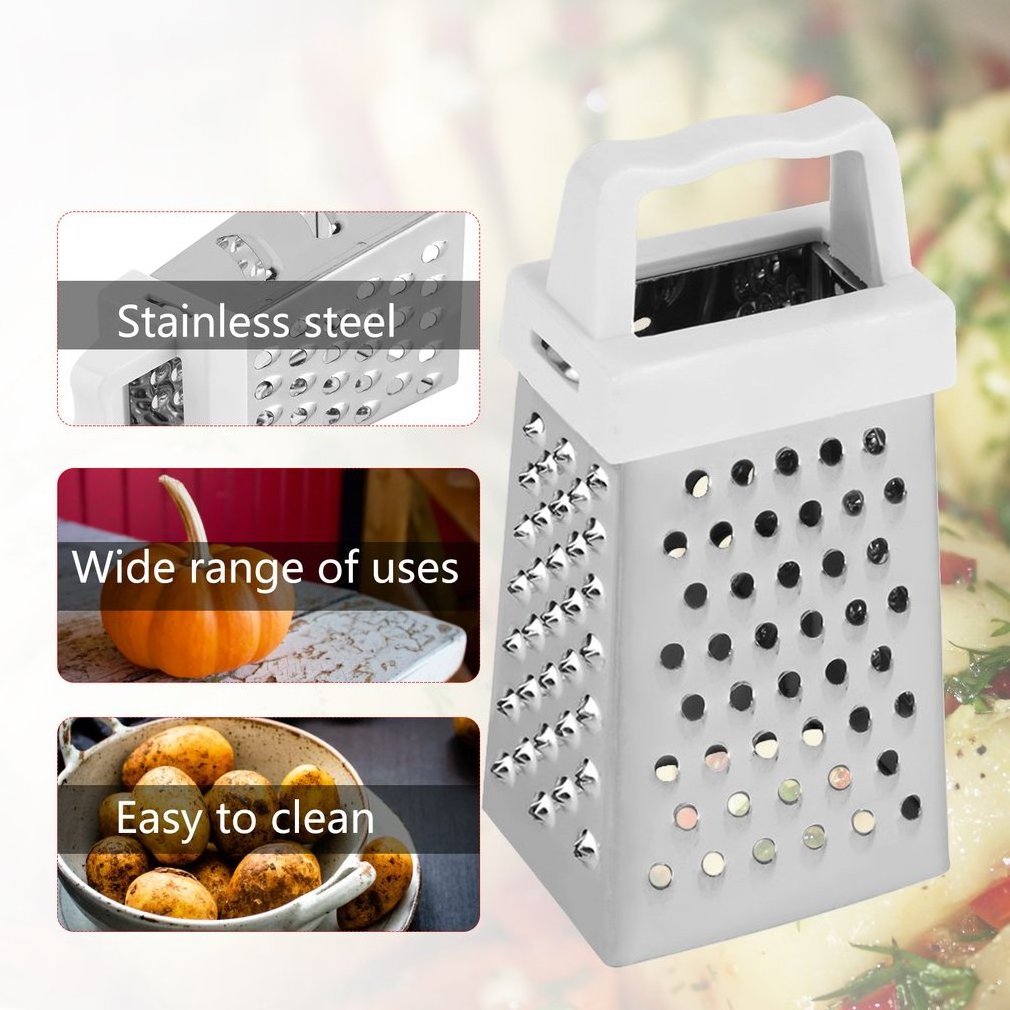 kitchen accessories manual grater 3 Inches 4 Side Multi-Function Stainless Steel Fruits Vegetables Cheese Ginger Mini box Grater