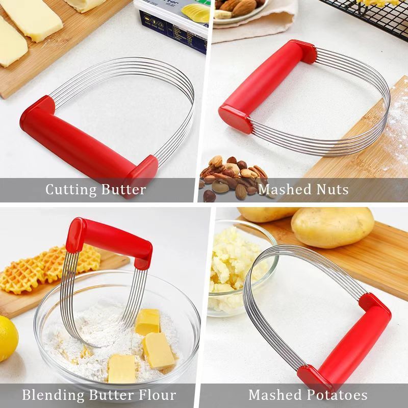 Stainless Steel Portable plastic handle Manual Dough Blender Peanut Butter Cutter kitchen mixer Baking Pastry Tools