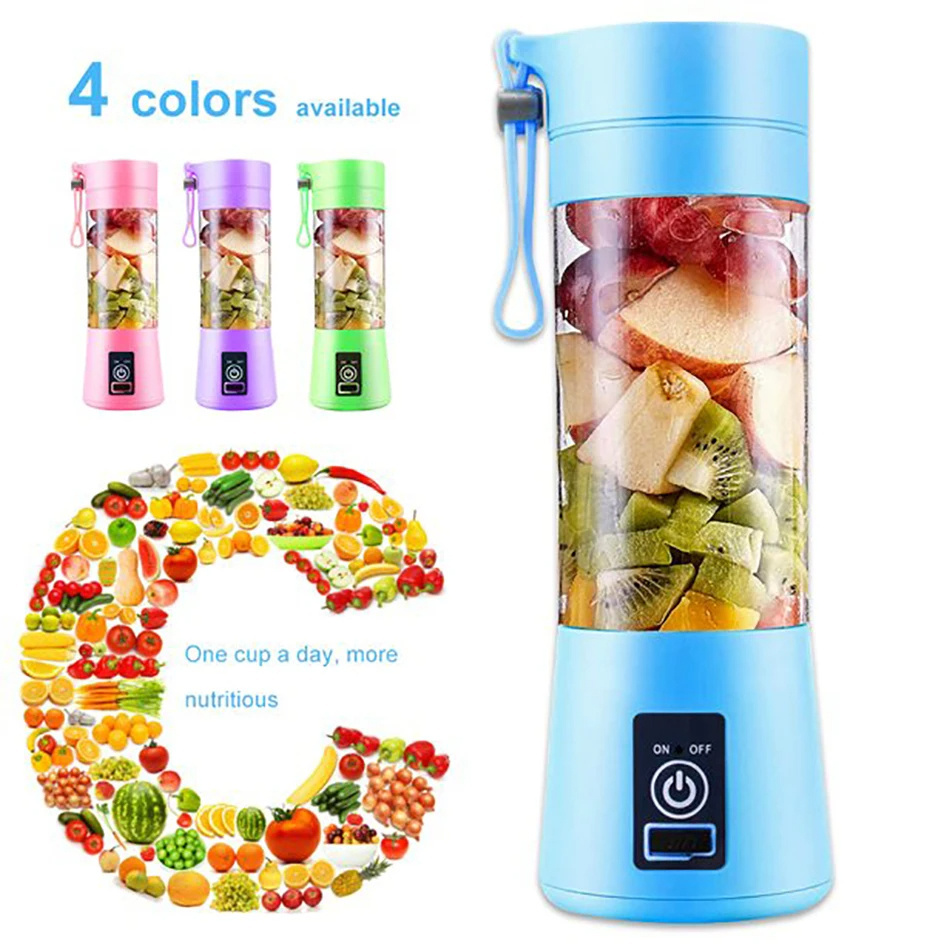 Custom Logo Juice Portable electric Blenders and Mini Fruit Smoothie Milkshake Mixer Bottle Blander Licuadora Portatil Juicer