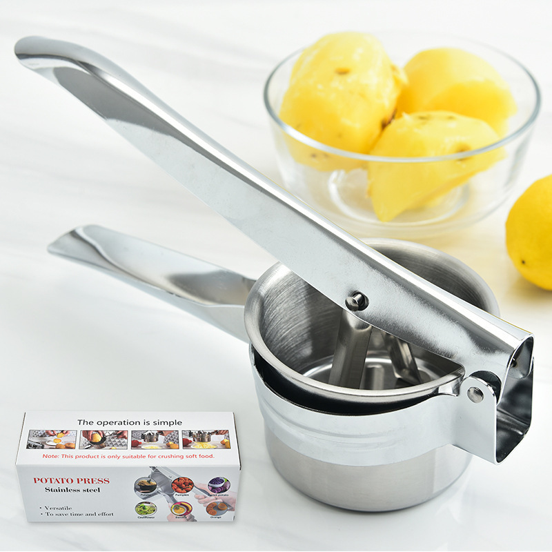 Best Sale Kitchen gadgets Potato Ricer and Masher Fruit Vegetable Press Tools Stainless Steel 3 in1 Potato Masher