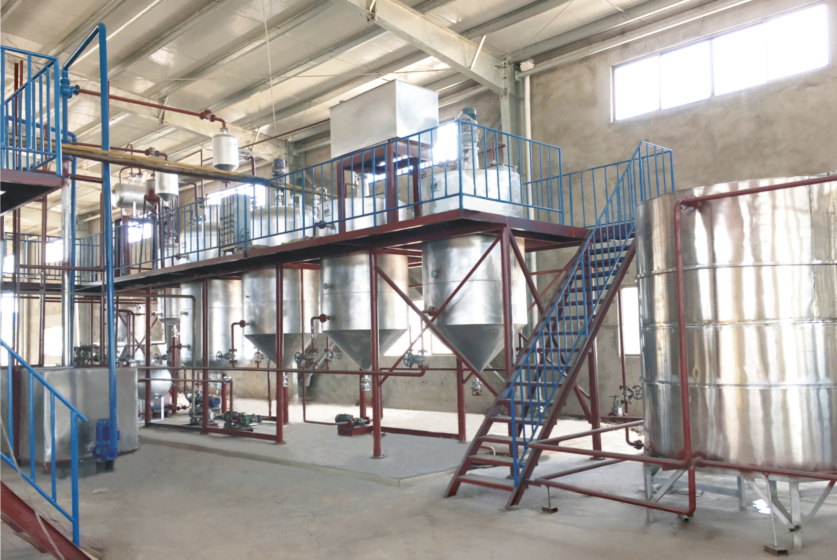 4.5 Tpd Edible Oil Refinery Plant Cost  Oil Extraction Machine Cold Press Refinery Plant For Vegetable Oil Factory