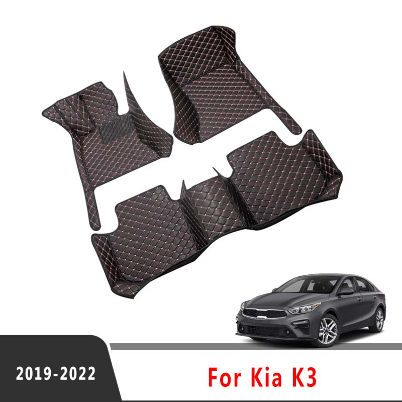 High Quality Leather Car Floor Mats Auto Floor Mat For Kia K3 2019-2022