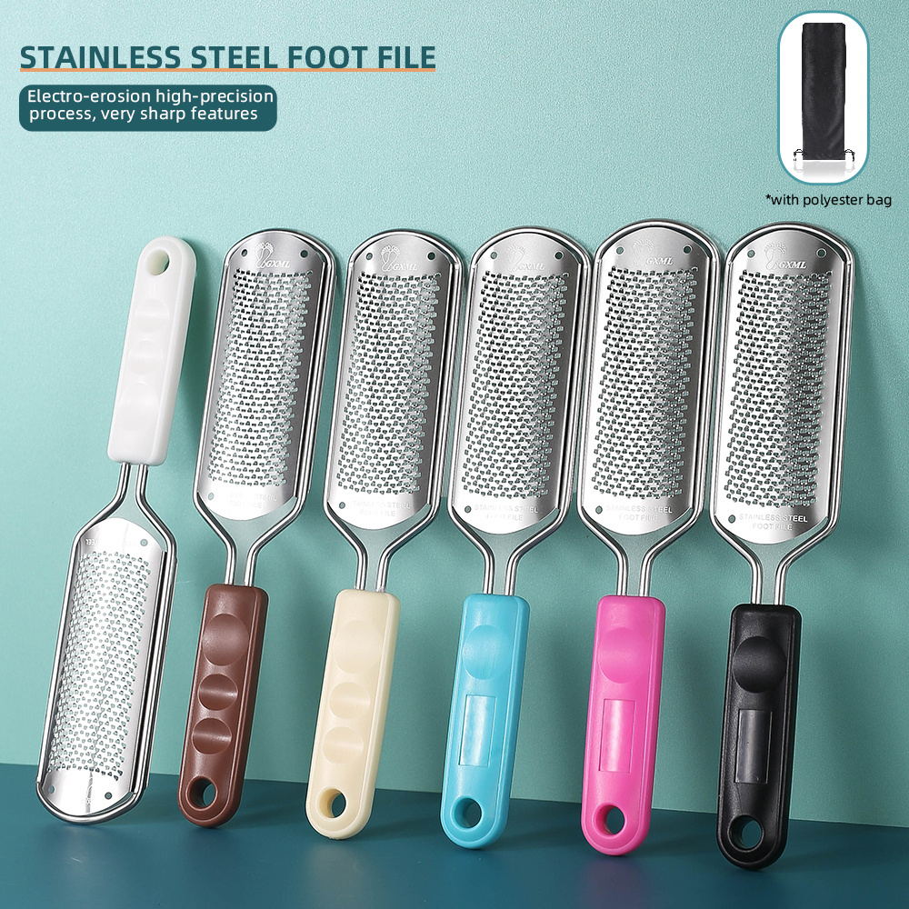 Small Hole Foot File Callus Remover Stainless Steel Cordless Callus Removers For Feet Manicure Pedicure Set Foot Care Kit