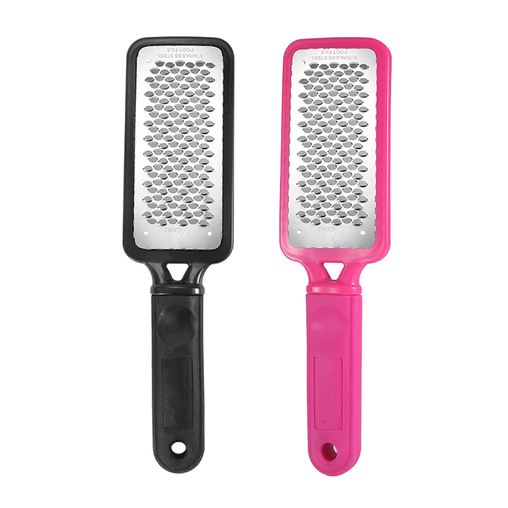 Factory Wholesale Stainless Steel Foot File Callus Remover For Feet   Pedicure Sandpaper Scrubber Foot Clean Tool With Bag