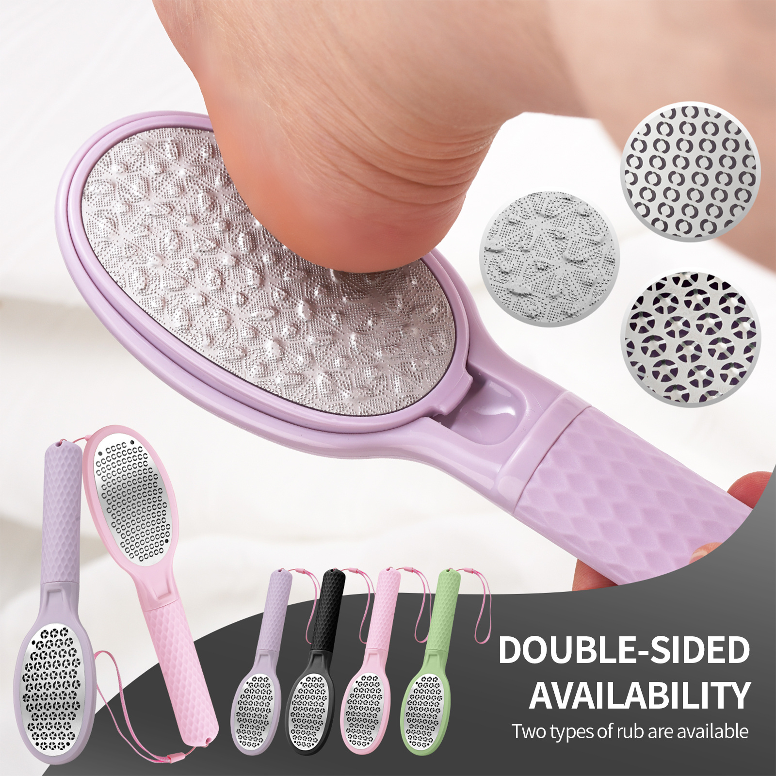 2024 Newest Foot Care Tool Double-Sided Foot Scrub Dead Skin Remover Foot File Callus Remover