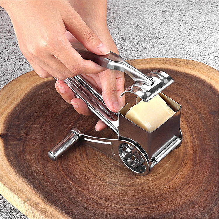 Hand Crank Shredder Butter Vegetable Slicer Grater Stainless Steel Rotary Cheese Grater