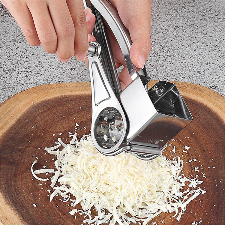 Hand Crank Shredder Butter Vegetable Slicer Grater Stainless Steel Rotary Cheese Grater