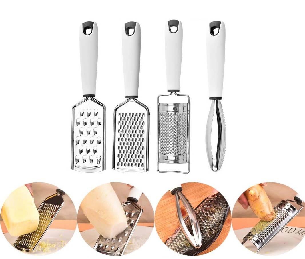 Professional Zesting Tool Lemon Zester Citrus Ginger Nutmeg Garlic Chocolate Fruits Razor Sharp Stainless Steel Cheese Grater