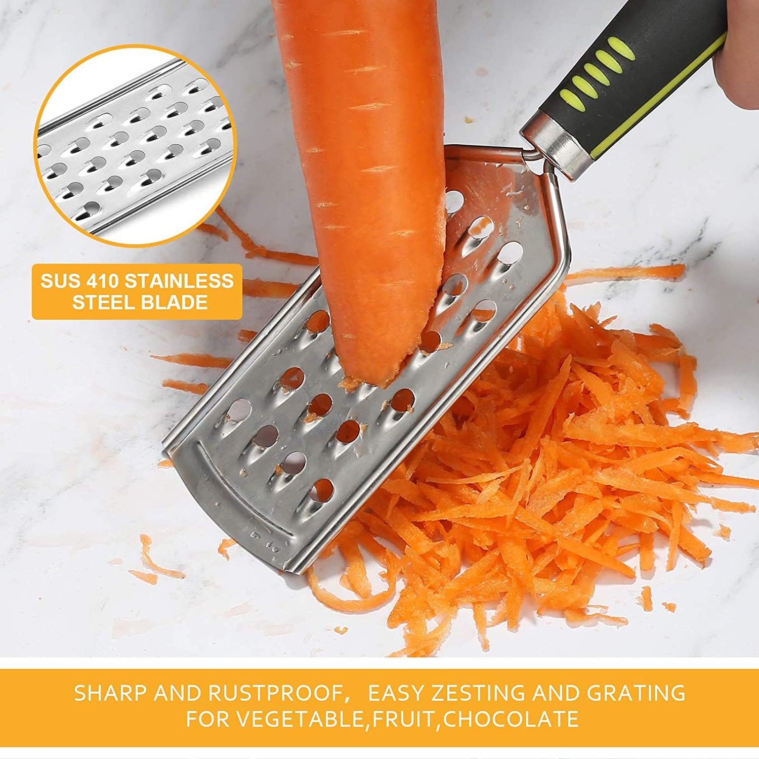 Kitchen Gadgets Professional Multifunction Grater with Handle for Parmesan Cheese Ginger Garlic Vegetables