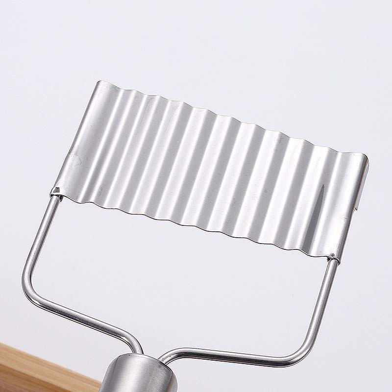 Vegetable Cutter Potato Dicer Stainless Steel Serrated Blade Chip Banana Fruits Potato Wave Knife Cutter Chopper