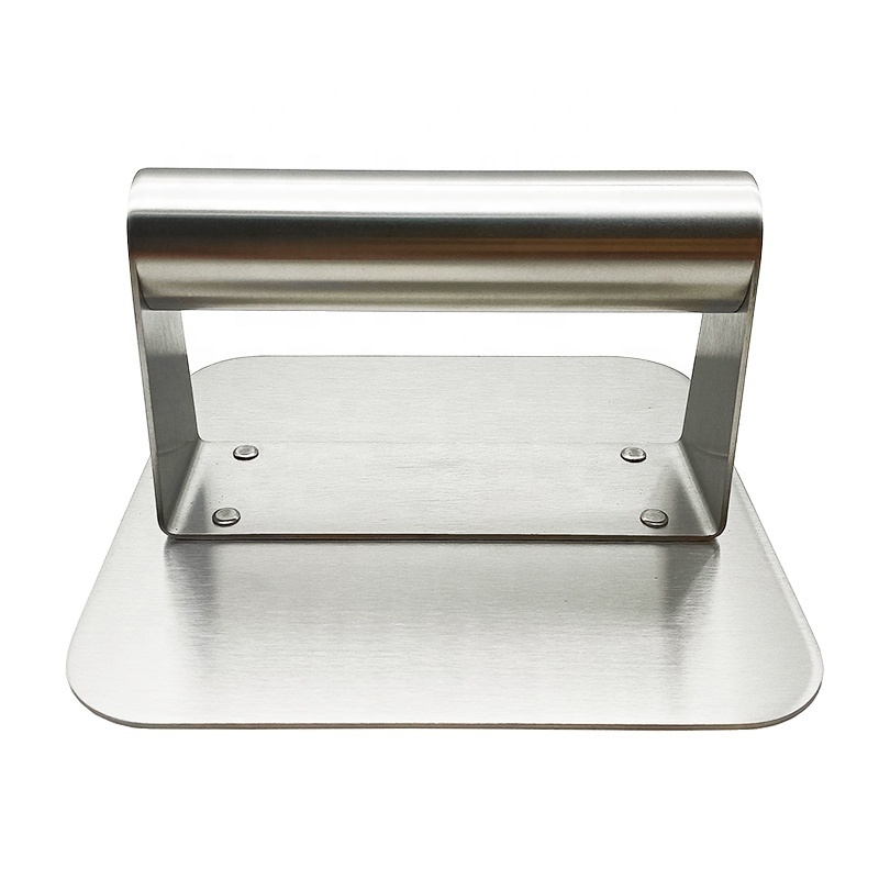 New Product 5.5 Inch Square Burger Smasher Non Stick Grill Press Stainless Steel Smashed Burger Press