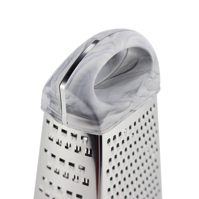 Stainless steel Multi functional  Grater 4 Sided Cheese and Veggie Cutter with TPR Handle