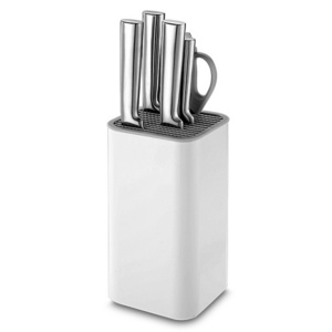 Wholesale Stainless Steel Customized Knives  Set Meat 6 pcs Kitchen Knife Set With Block Rack Stand