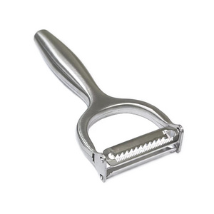 Hollow Handle All Stainless Steel Single Double Blade Peeler Multi-function 2 In 1 Vegetable Fruit Potato Peeler Grater Shredder