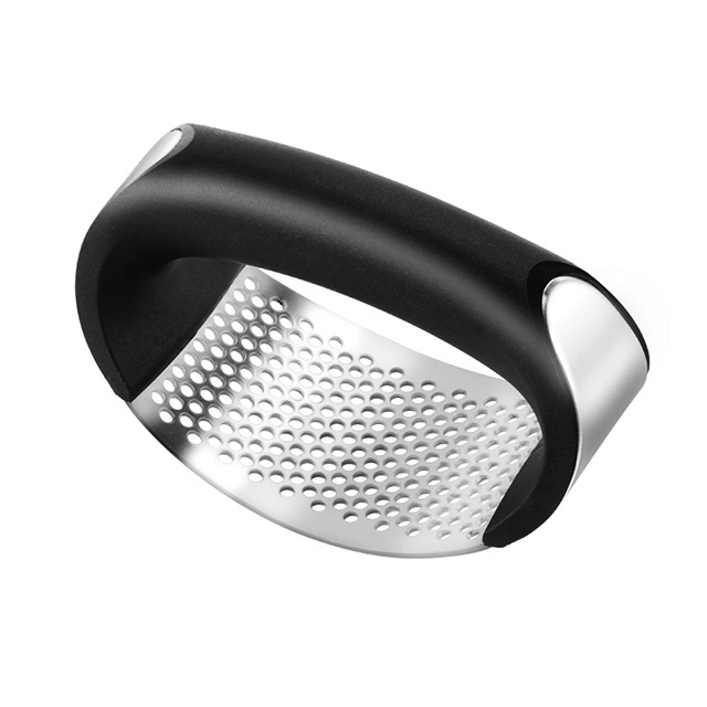 Stainless Steel Garlic Press Rocker  Garlic Mincer Crusher and Peeler