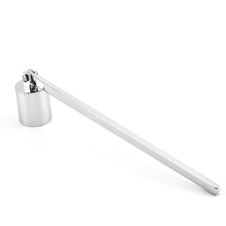 Stainless Steel Extinguisher Preventing Wax Spray Candle Snuffer Silver