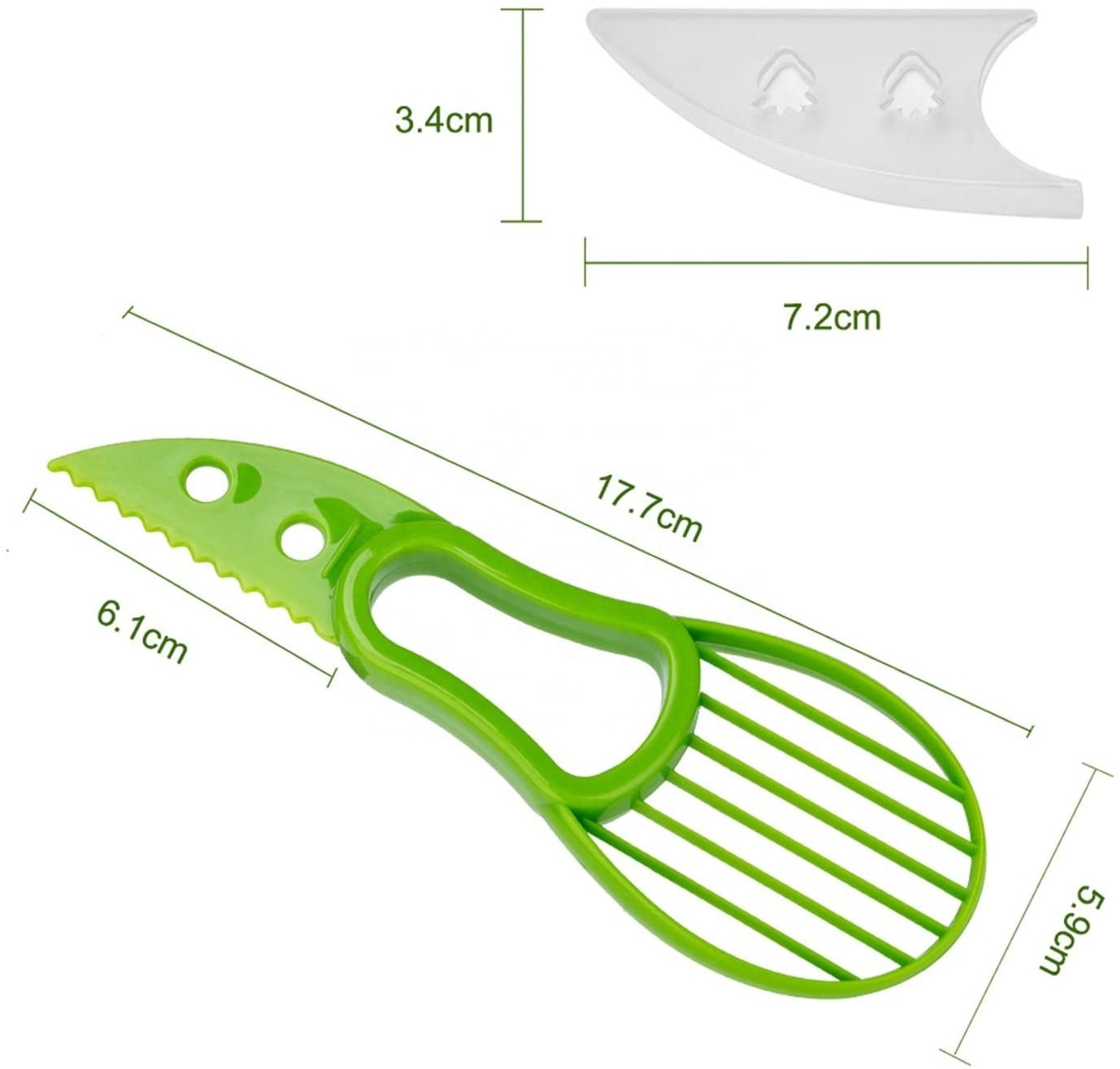 Hot Sale Avocado Pitters 3 -In-1 Multifunctional Avocado Slicer 2Pcs Avocado Slicer Tool