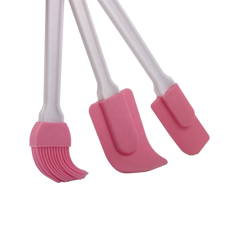 Silicone Cake Baking Mixing Spatula Scraper and Brush Set