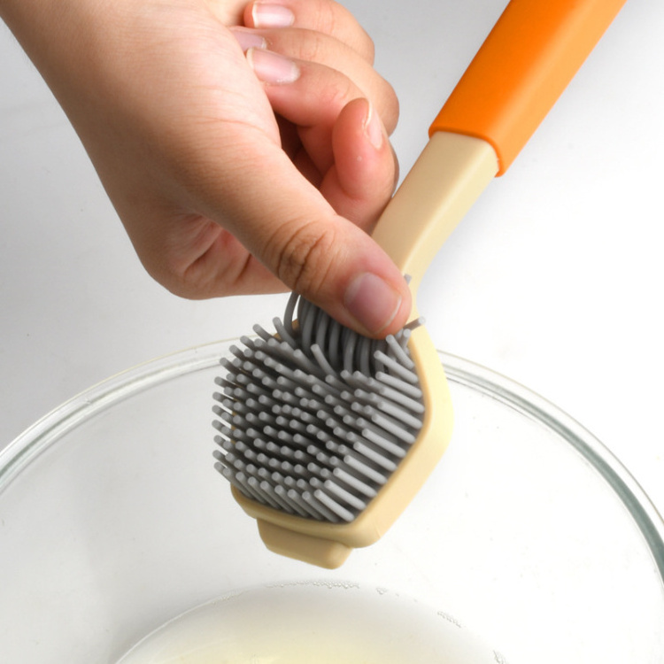 Dishwasher Safe 11 inch Kitchen Scrubber Collection Silicone Dish Cleaning Brush