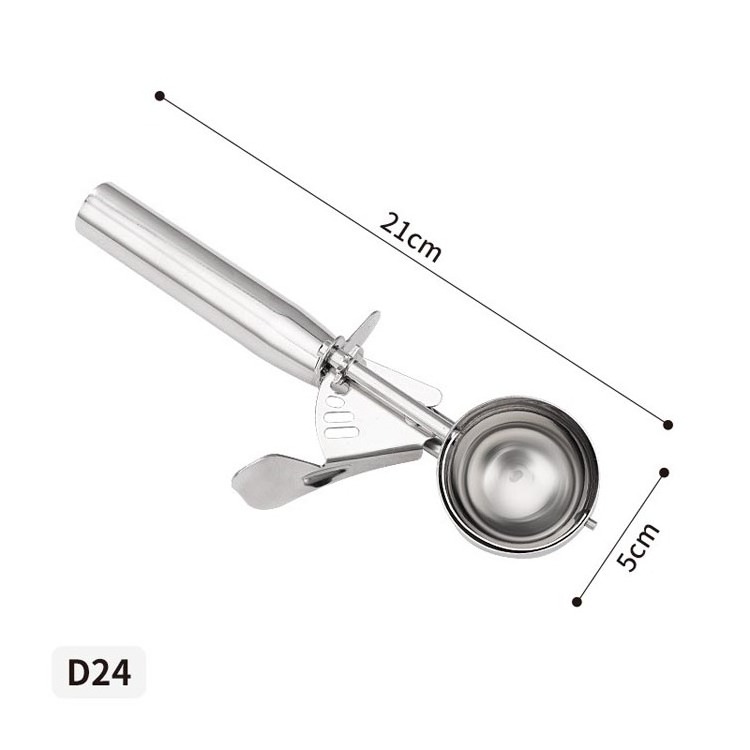 Professional 18/8 Stainless Steel Hold 2.8 Tbsp 42 ml 1.4 oz Medium Cookie Dough Scooper Ice Cream Cupcake Scoop