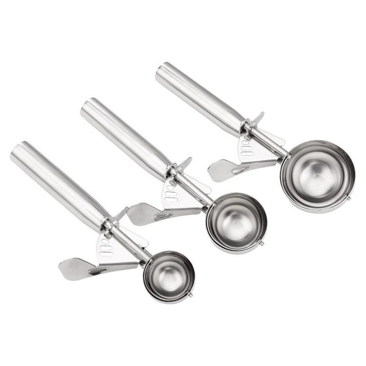 Professional 18/8 Stainless Steel Hold 2.8 Tbsp 42 ml 1.4 oz Medium Cookie Dough Scooper Ice Cream Cupcake Scoop