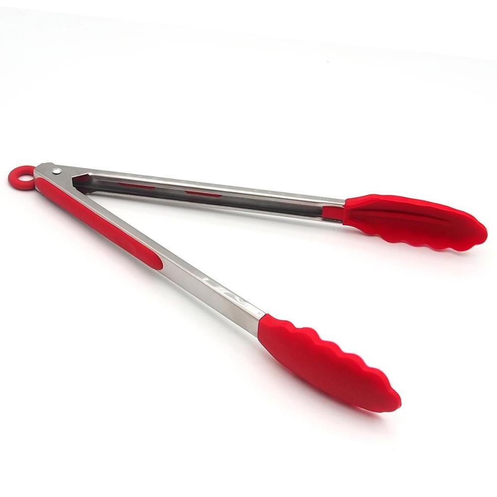 Hot Sale 12 - Inch - Stainless Steel with Non - Stick Silicone Tips Silicone Kitchen Tongs