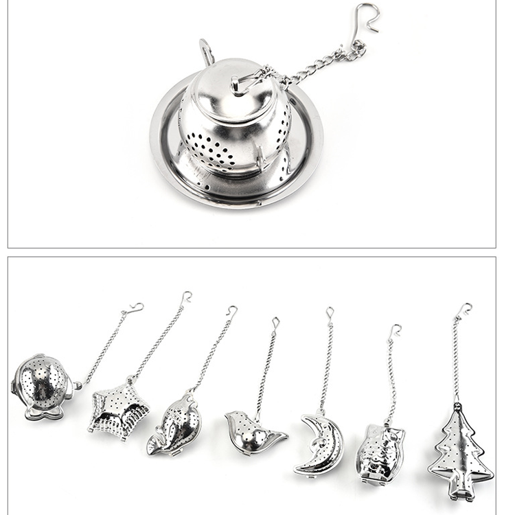 Hot Sale Stainless Steel Cute Leaf Strainer Filter Diffuser Loose Tea Infuser