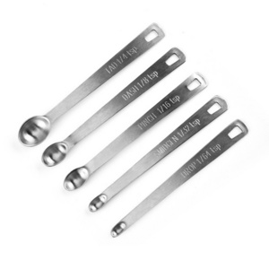 Tad Dash Pinch Smidgen Drop Stainless Steel 5 Pieces Mini Teaspoon Small Measuring Spoons