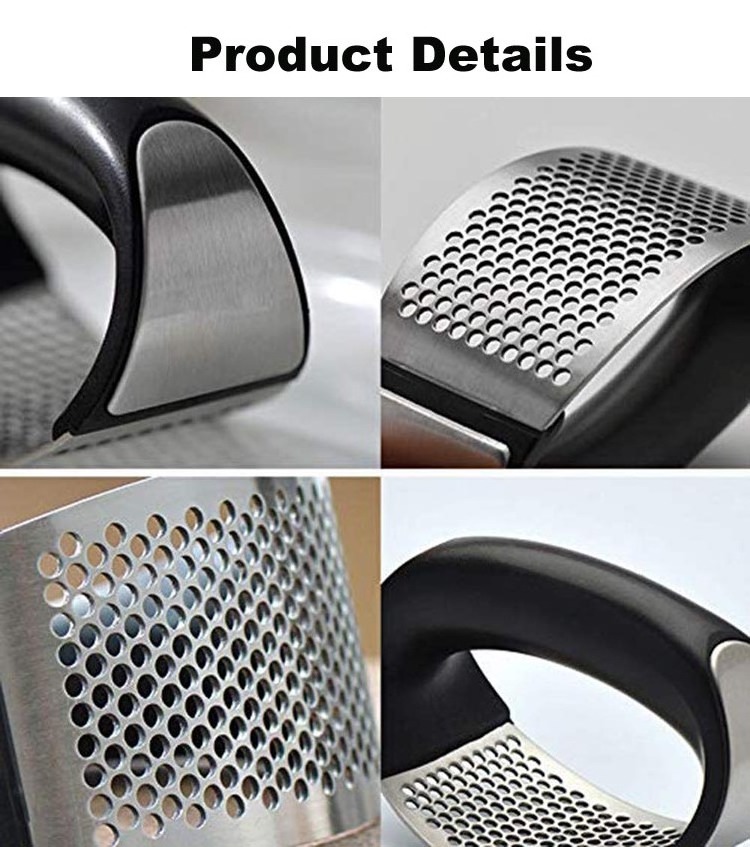 Stainless Steel Ginger Crusher Squeezer Garlic Press Rocker