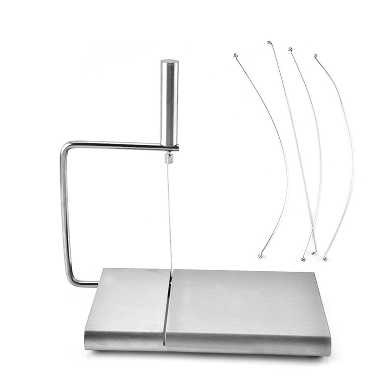 Stainless Steel Wire Butter Cutter with Serving Board Cheese Slicer