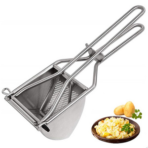 Wholesale  Stainless Steel Premium Manual Mashed Potato Maker Fruit Masher Potato Masher Ricer