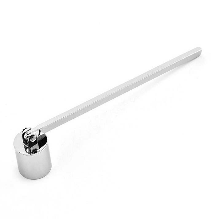 Stainless Steel Extinguisher Preventing Wax Spray Candle Snuffer Silver