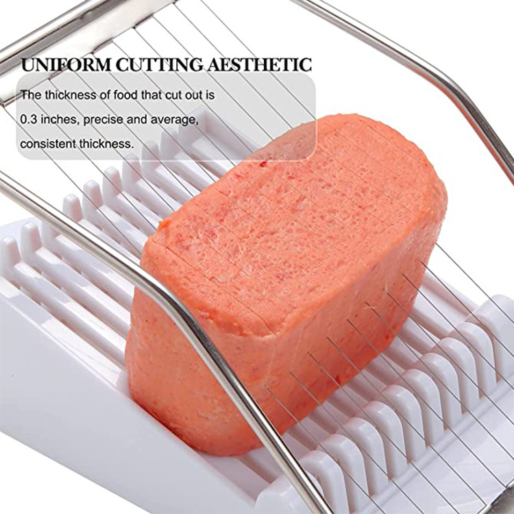 Hot Sale Meat Spam Cheese Cutter Tool Stainless Steel Wire Egg Slicer Multipurpose Luncheon Meat Slicer