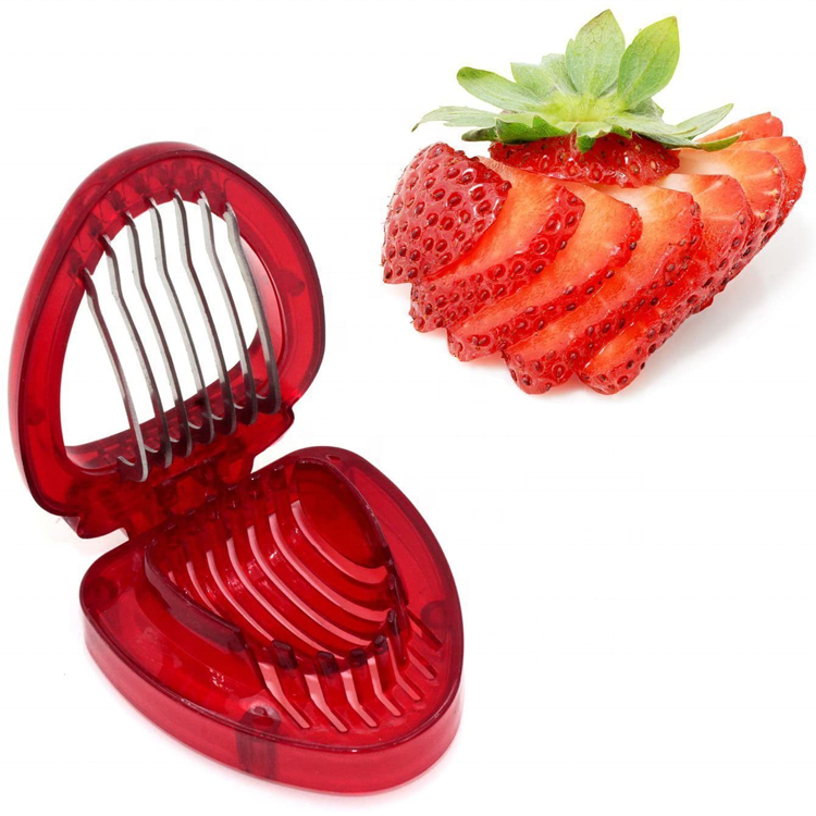 Hot Sale Stainless Steel Blade Craft Fruit Tools Kitchen Cutter Strawberry Section Slicer