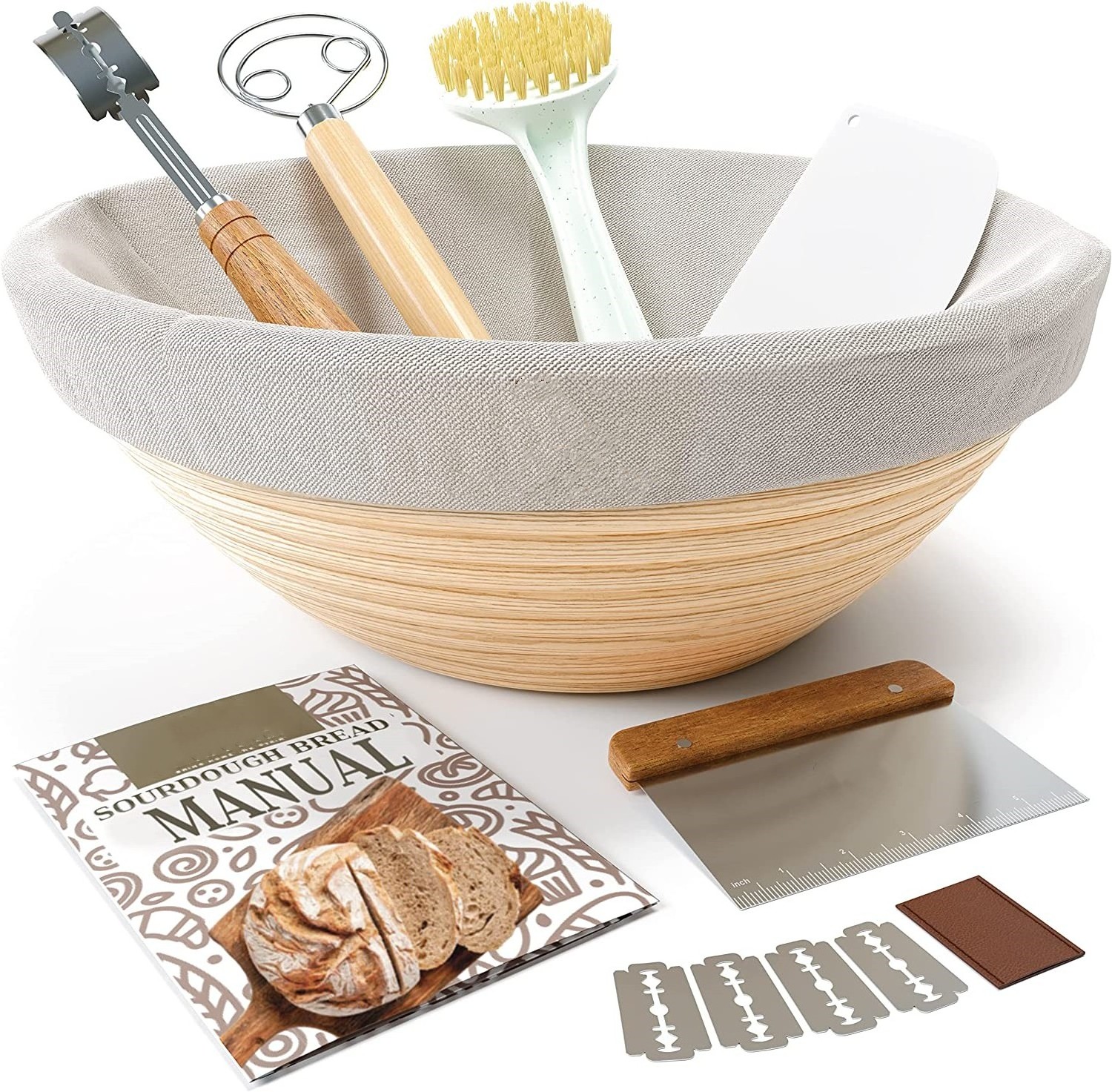 Superbaking Bread Proofing Basket Set Round 9