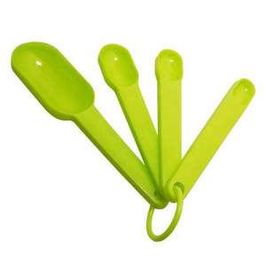 UJ-SC064  Classic Oval Shape 4pcs Plastic Measuring Spoon Set  Kitchen Measuring Spoon